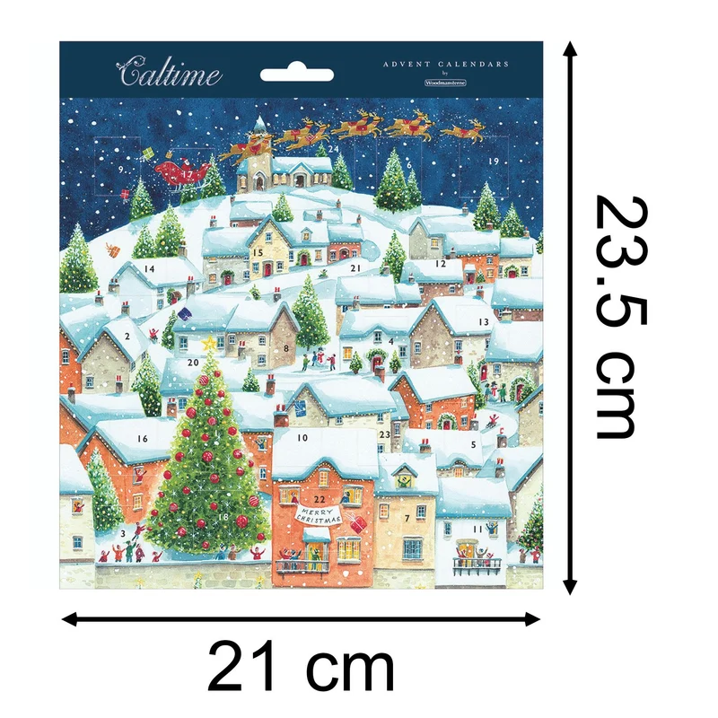 Snowy Village Christmas Advent Calendar | Christmas Tree Advent Calendar