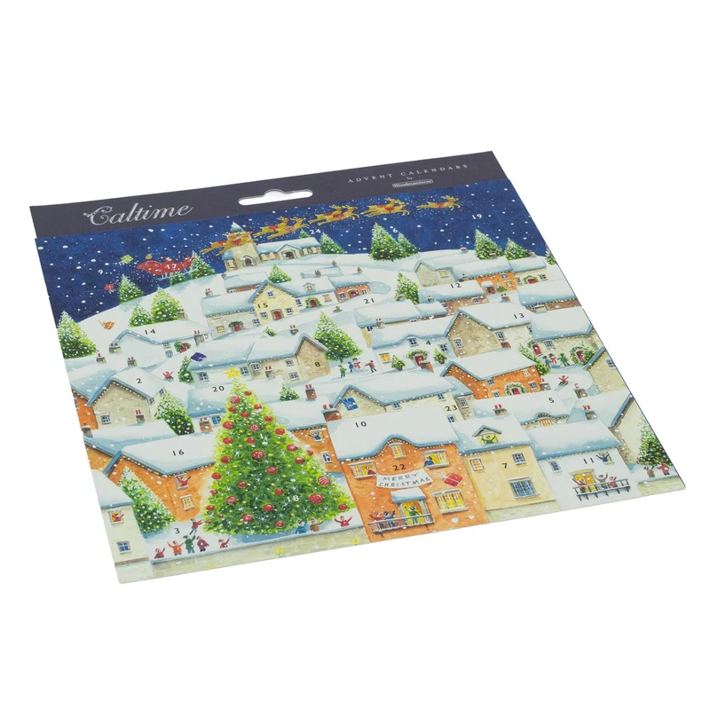 Snowy Village Christmas Advent Calendar | Christmas Tree Advent Calendar