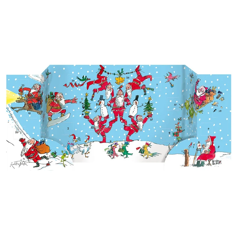 Quentin Blake Active Santa Christmas Advent Calendar 3D Fold-Out Advent Calendar