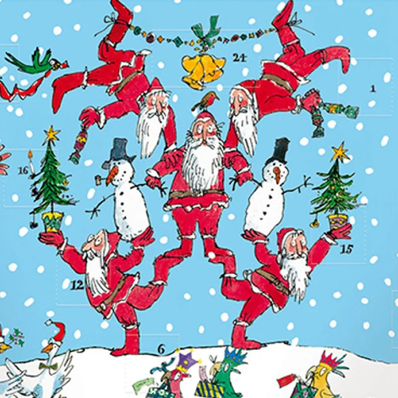 Quentin Blake Active Santa Christmas Advent Calendar 3D Fold-Out Advent Calendar