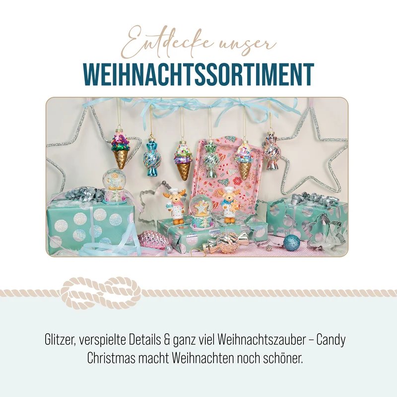 Schneekugeln Lebkuchen Optik 2er Set Pastell ca. 5 × 6,5 cm