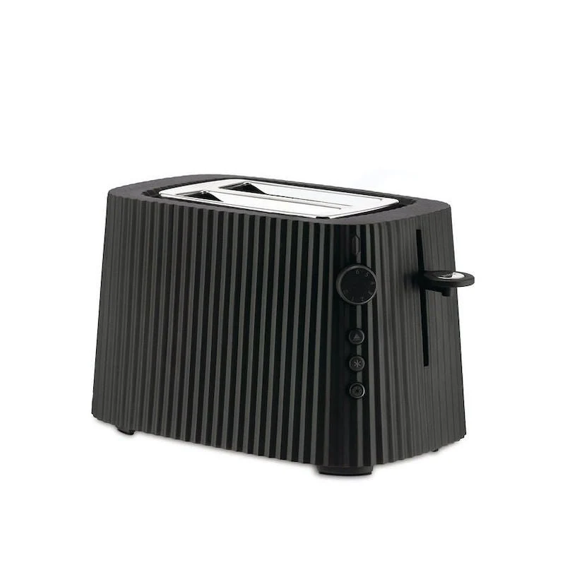 Alessi Toaster Plissé Schwarz + Gratis Aufsatz Schwarz