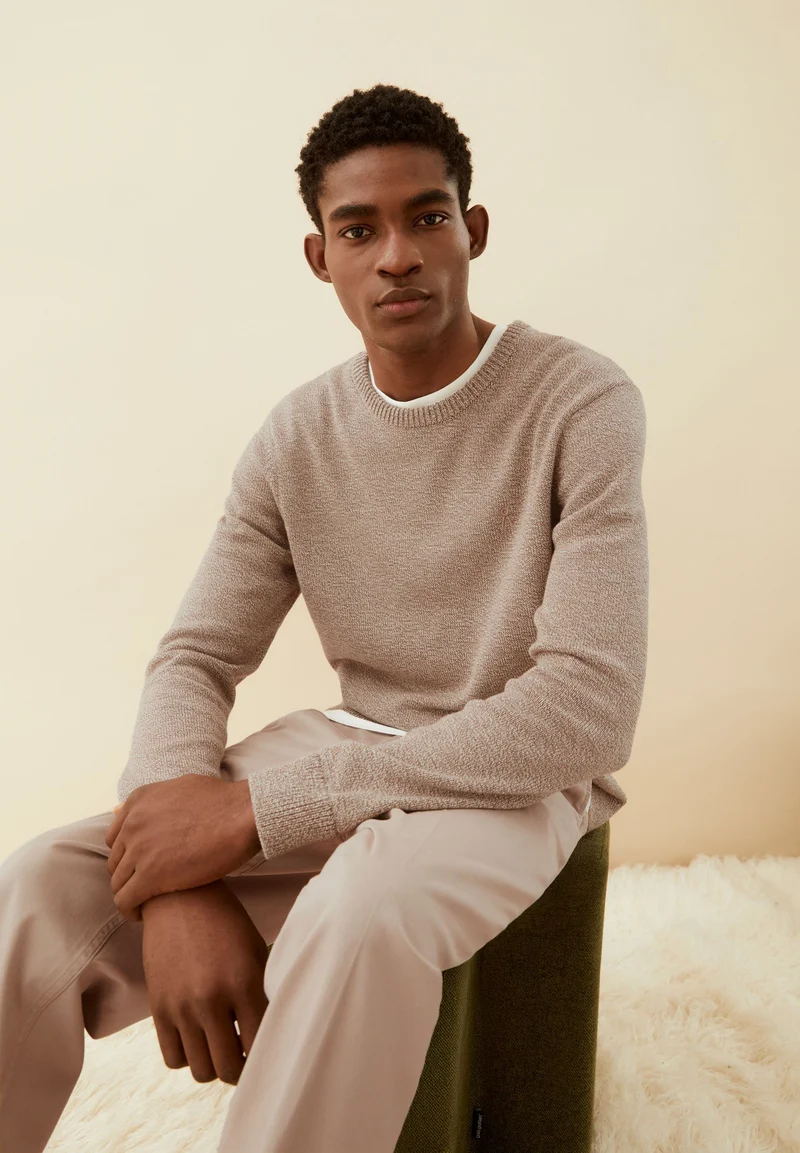 ALVAARIO STRICKPULLOVER | amberwood-oatmilk