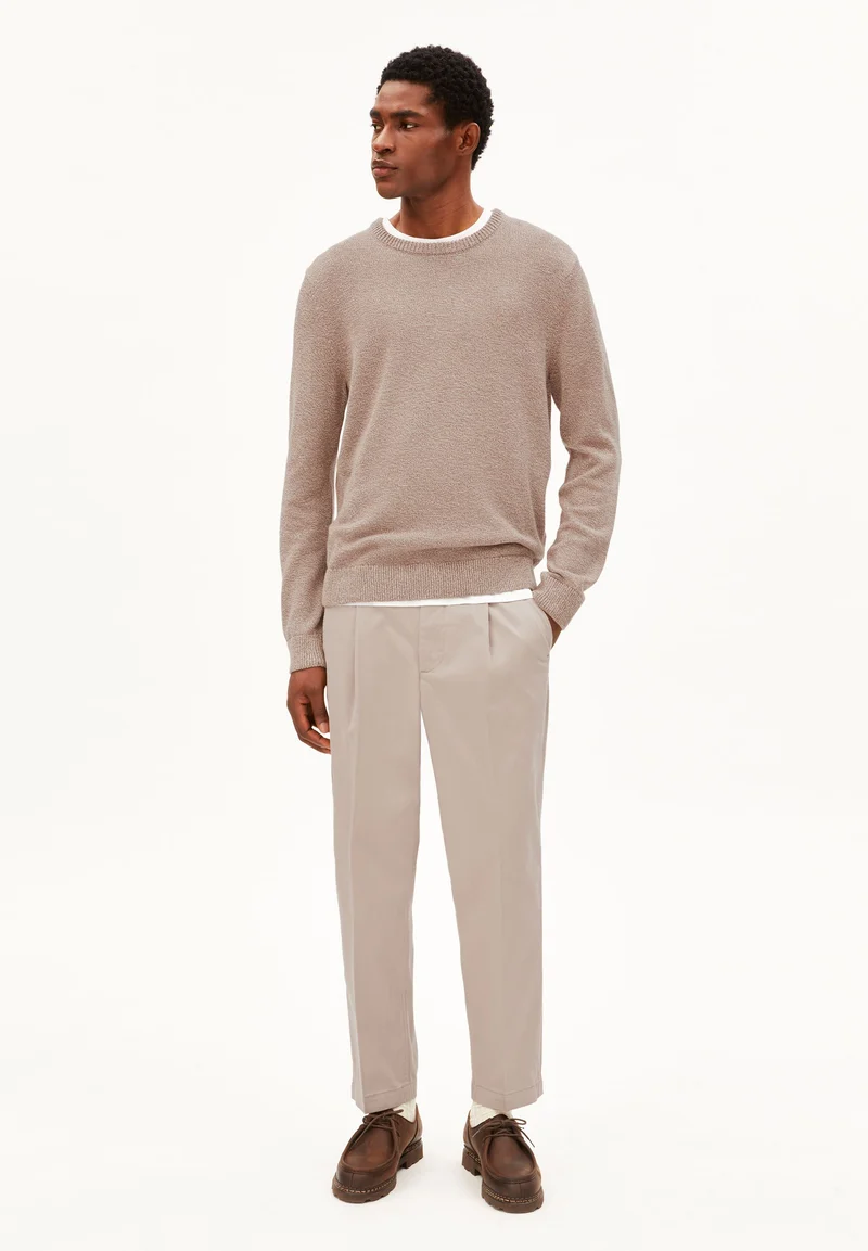 ALVAARIO STRICKPULLOVER | amberwood-oatmilk