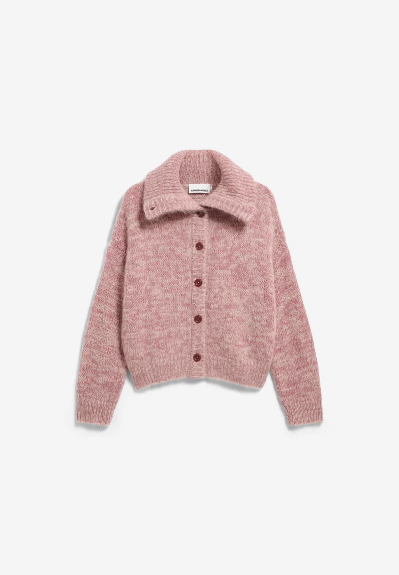 MOULINÉ BRUSHED STRICKJACKE | velvet ember-oatmilk