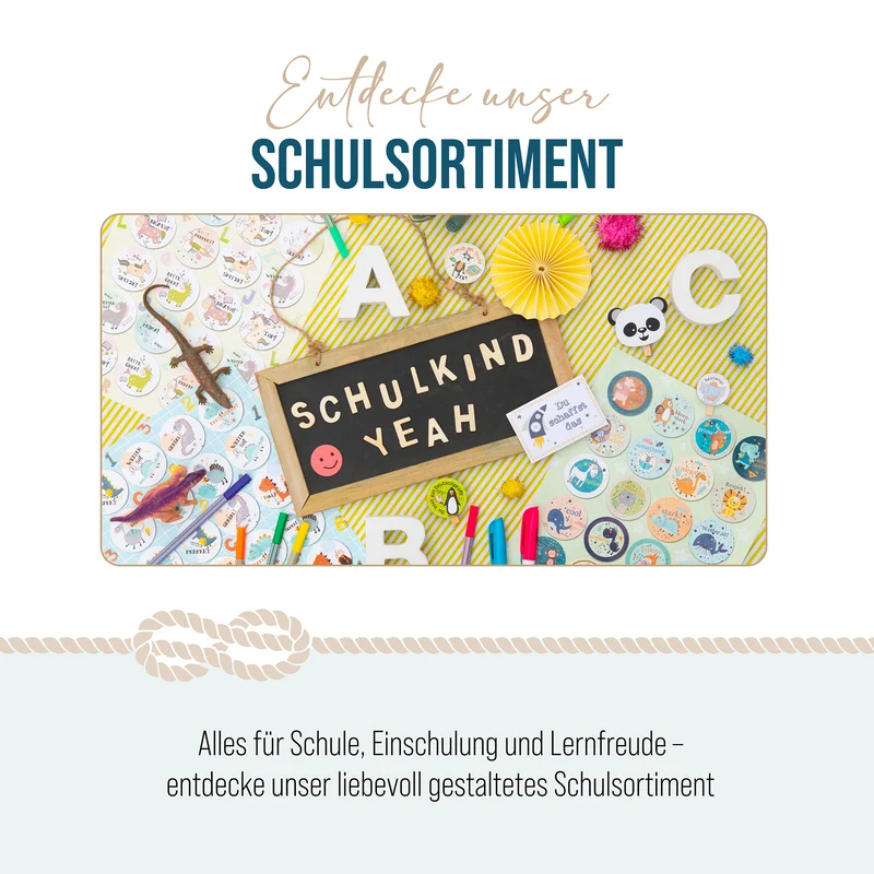 Cake Topper „Schulkind“ aus Holz – Tortendeko zur Einschulung
