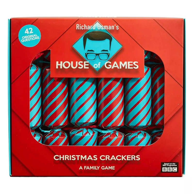 House of Games Christmas Crackers Pack of 6 with Original Quiz Rounds and Trophy