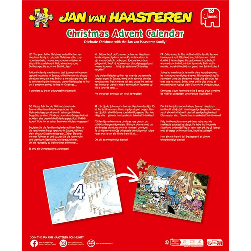Jan van Haasteren Christmas Advent Calendar 2025 | Jigsaw Advent Calendar