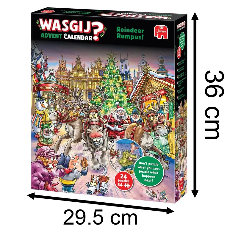 Wasgij Christmas Advent Calendar 2025 | Reindeer Rumpus Jigsaw Advent Calendar