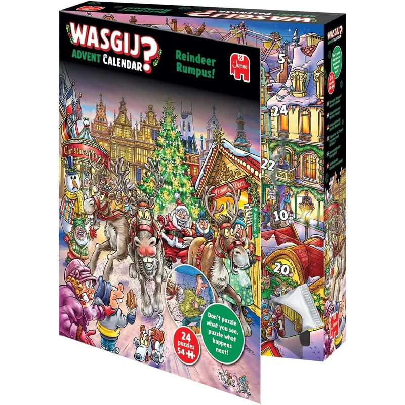 Wasgij Christmas Advent Calendar 2025 | Reindeer Rumpus Jigsaw Advent Calendar