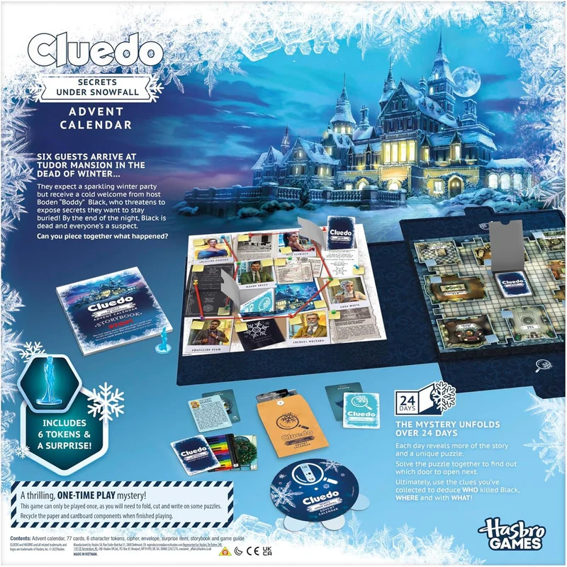 Cluedo Christmas Advent Calendar | Clue Murder Mystery Christmas Advent Calendar