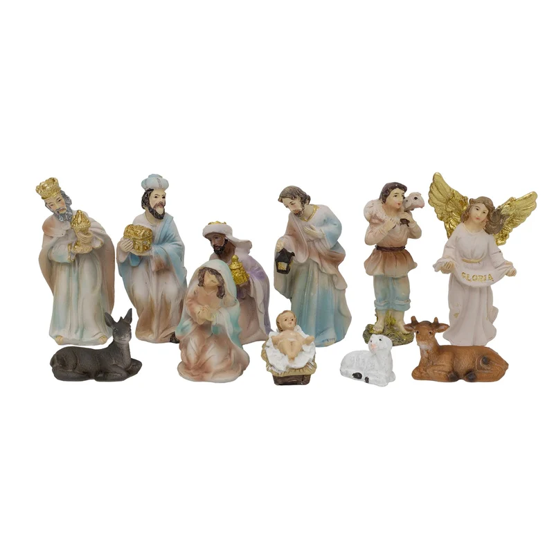 11-Piece Christmas Nativity Figurines | Traditional Holy Family Figures Set 8cm