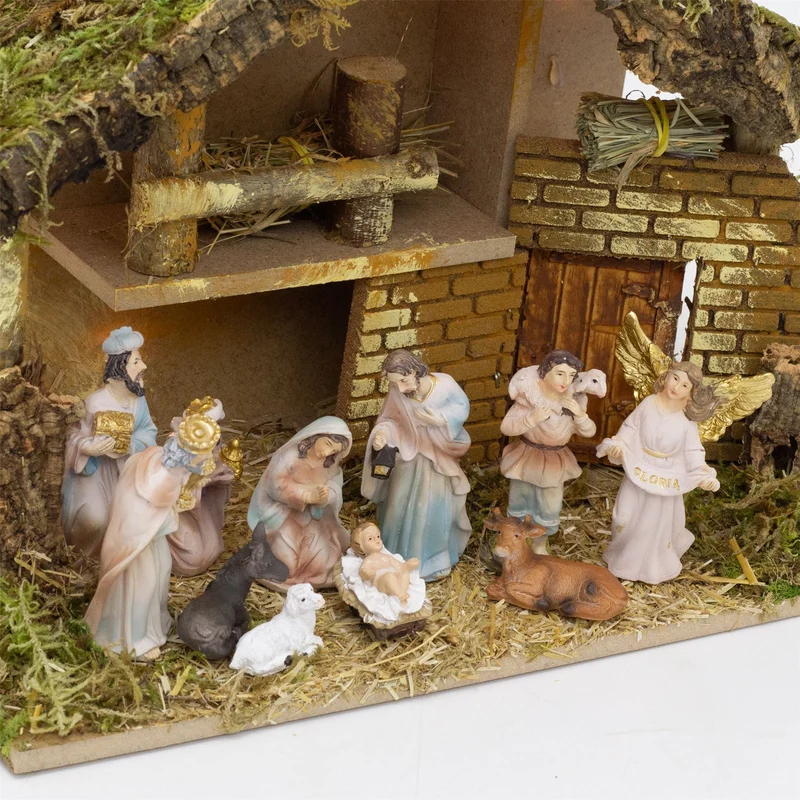 11-Piece Christmas Nativity Figurines | Traditional Holy Family Figures Set 8cm