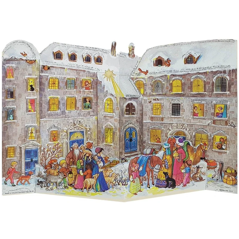 3D Snowy Castle Christmas Advent Calendar | Traditional Picture Advent Calendar