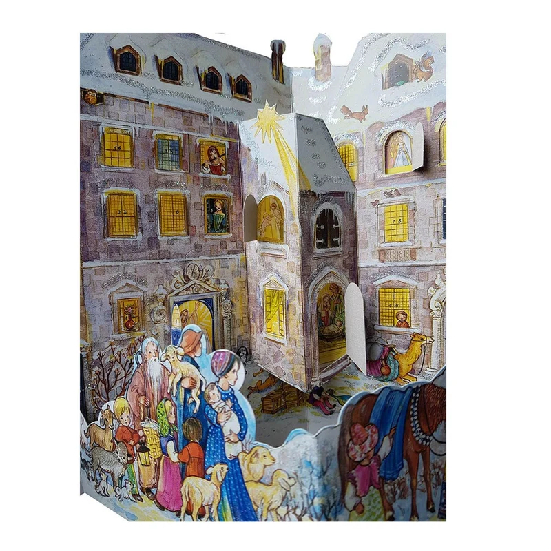 3D Snowy Castle Christmas Advent Calendar | Traditional Picture Advent Calendar