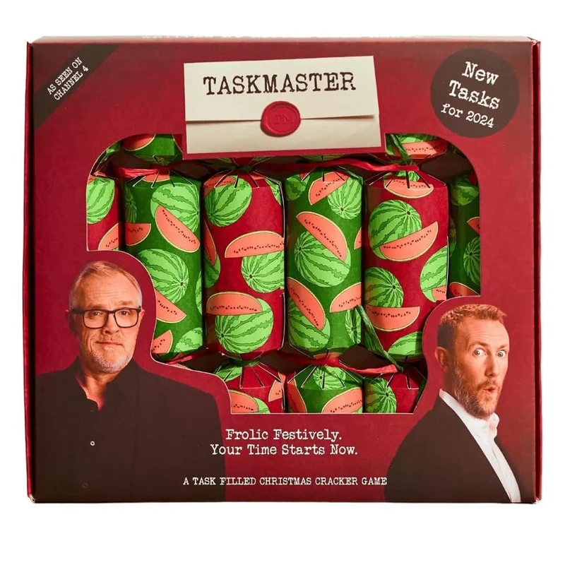 Taskmaster Christmas Crackers Pack of 6 with Original Tasks for Family Fun