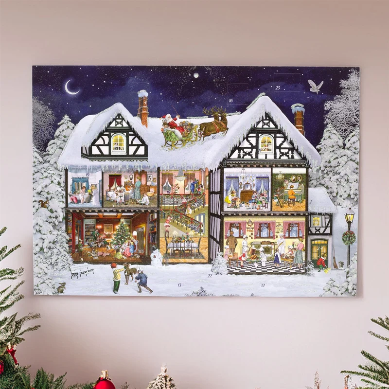 Nostalgic Christmas Time Advent Calendar | Traditional Advent Calendar - A3