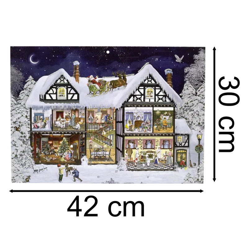 Nostalgic Christmas Time Advent Calendar | Traditional Advent Calendar - A3