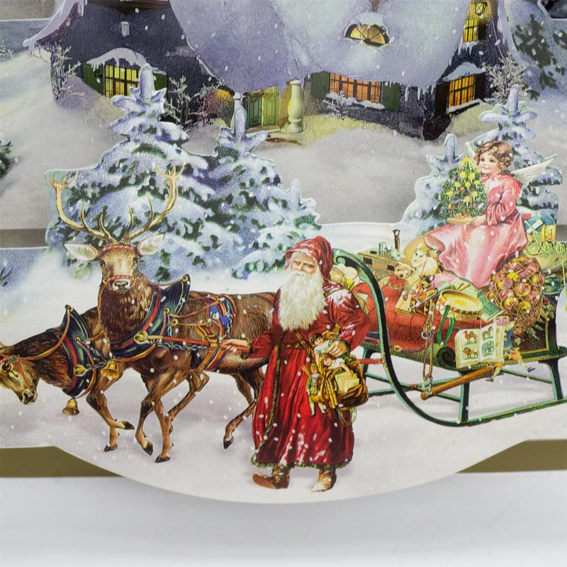 3D Winter Landscape Advent Calendar | Victorian Pull-Out Snow Scene 3D Countdown