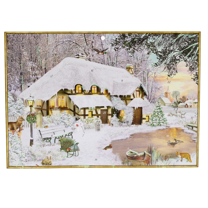 Winter Cottage in the Woods Advent Calendar | Christmas Advent Calendar - A4
