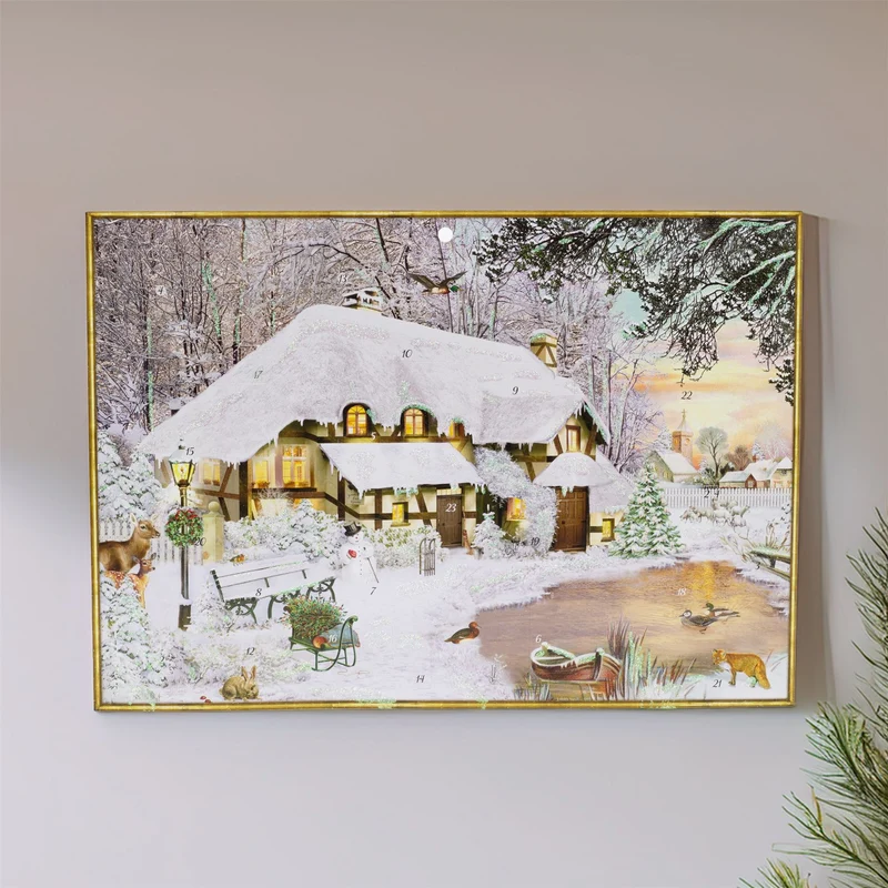 Winter Cottage in the Woods Advent Calendar | Christmas Advent Calendar - A4