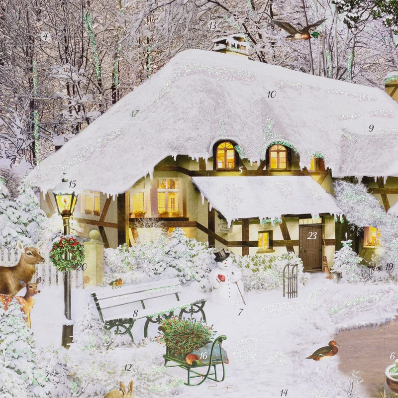 Winter Cottage in the Woods Advent Calendar | Christmas Advent Calendar - A4