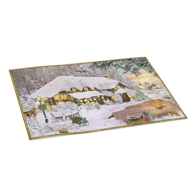 Winter Cottage in the Woods Advent Calendar | Christmas Advent Calendar - A4