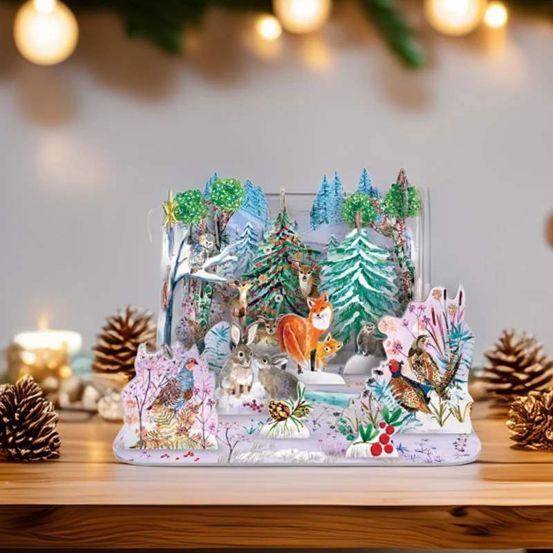3D Pop & Slot Wild Winter's Song Free Standing Christmas Advent Calendar