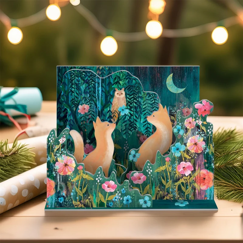 Moonlit Meadow Pop & Slot 3D Decoration | Build Your Own Flora & Fauna Diorama