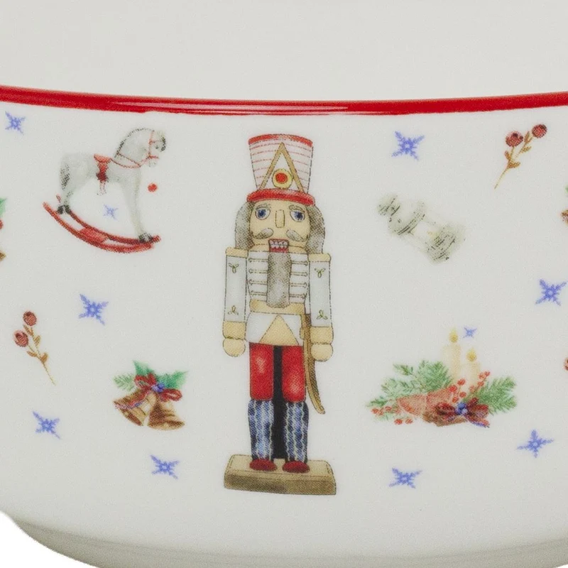 Nutcracker Christmas Bowl | Ceramic Festive Bowl with Classic Nutcracker Design