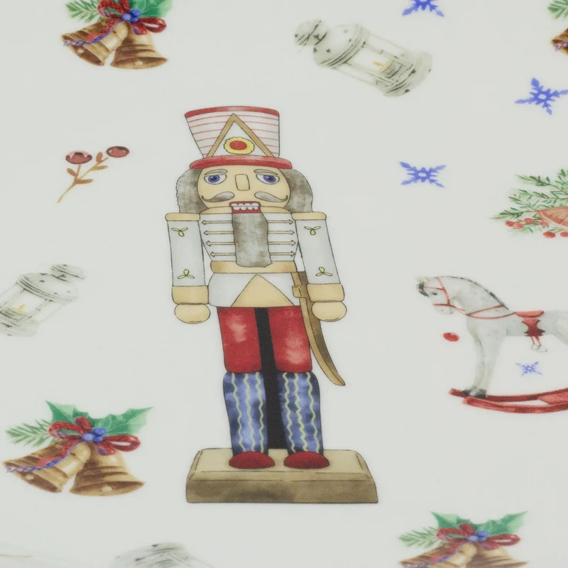 Nutcracker Christmas Plate Large | Retro Ceramic Festive Dinner Plate - 27cm