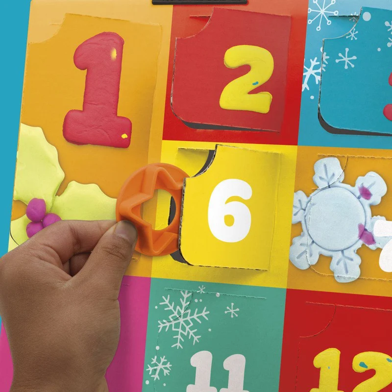 Play-Doh Christmas Advent Calendar with 24 Cans and 28 Fun Tools for Kids