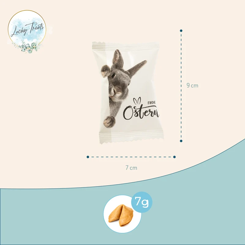 Glückskekse Ostern, Weiß, 25 Stück fürs Osternest