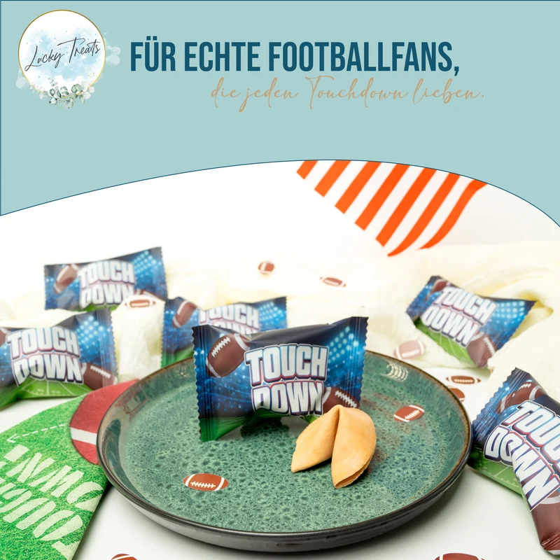 Glückskekse Superbowl Touchdown, Salted Caramel, 25 Stück