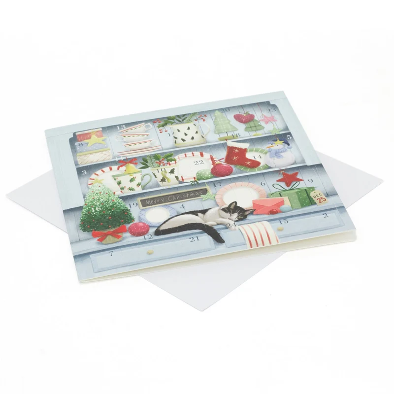 Christmas Dresser Advent Calendar Greetings Card | Christmas Advent Calendar