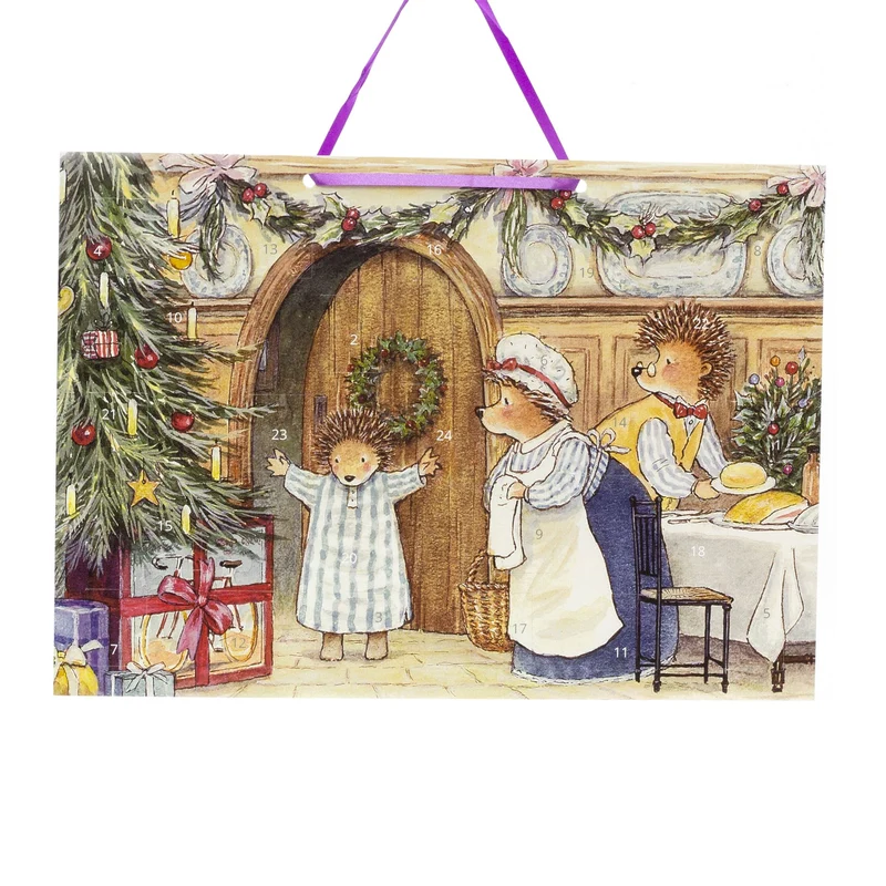 Hedgehog Christmas Advent Calendar | Traditional Picture Advent Calendar
