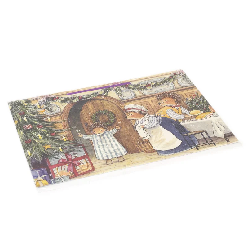 Hedgehog Christmas Advent Calendar | Traditional Picture Advent Calendar