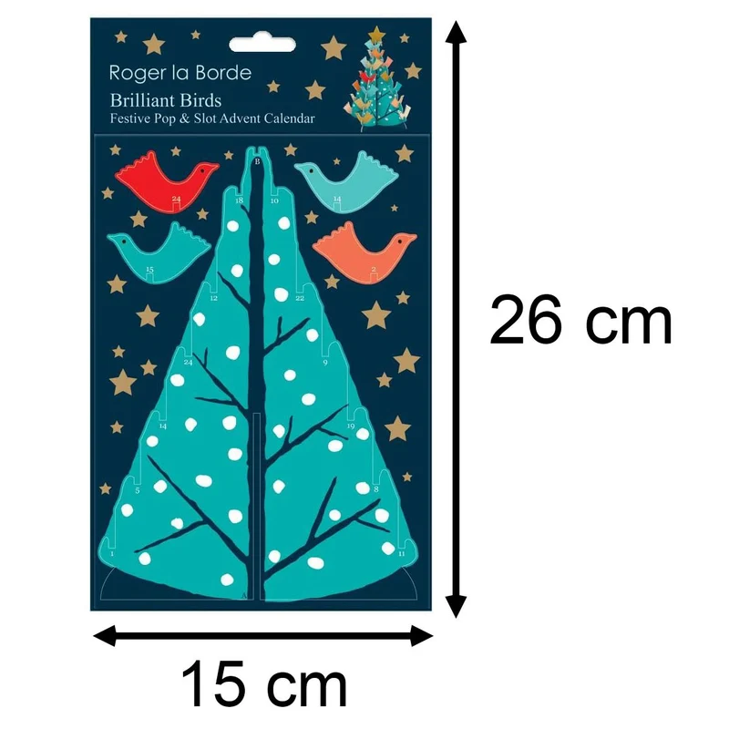 3D Pop & Slot Brilliant Birds Petite Free Standing Christmas Advent Calendar