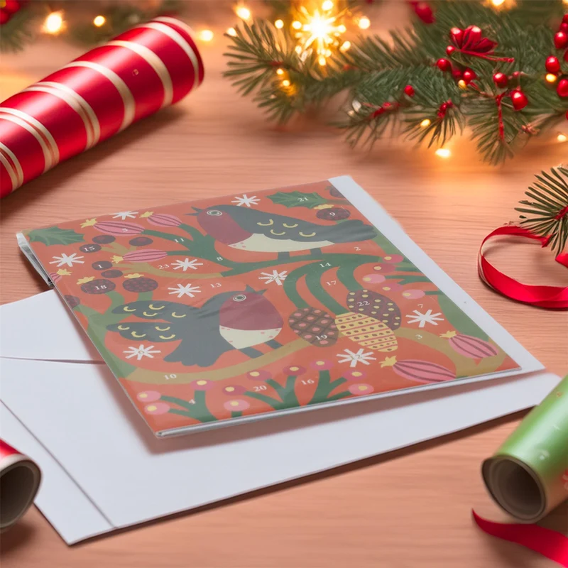 Christmas Chorus Advent Calendar Greetings Card | Christmas Advent Calendar
