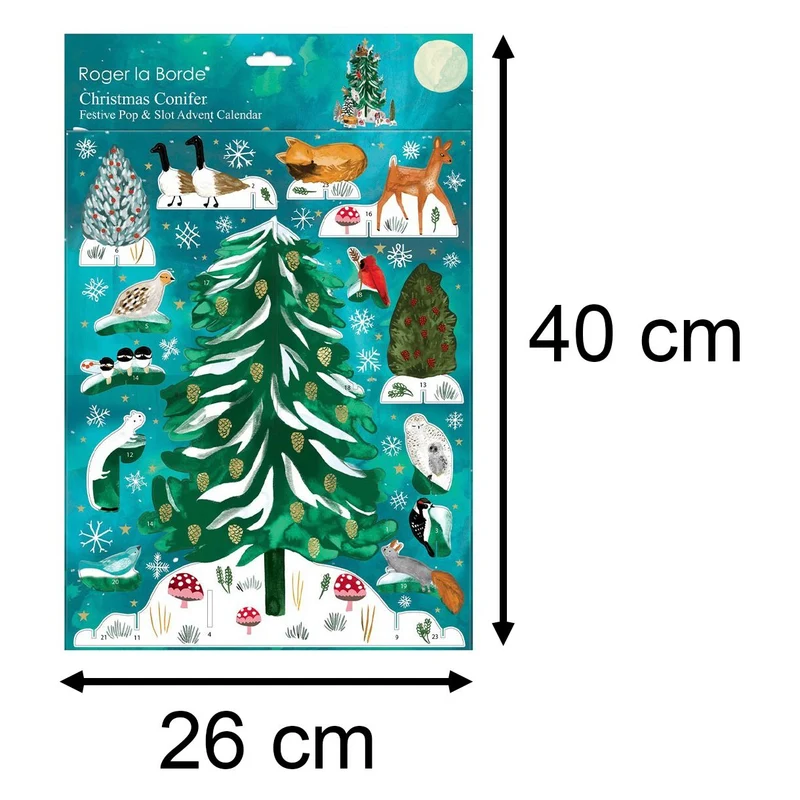 3D Pop & Slot Christmas Conifer Free Standing Christmas Advent Calendar