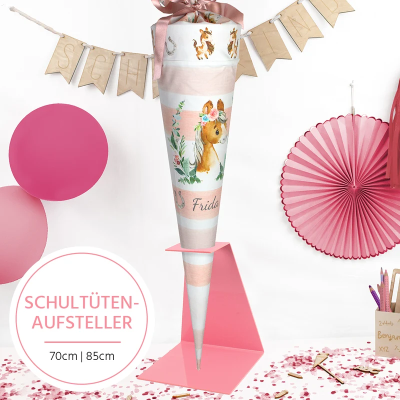 Schultüten Aufsteller 70 cm / 85 cm - apricot