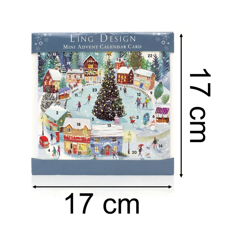 Skating in the Snow Advent Calendar Greetings Card | Christmas Advent Calendar