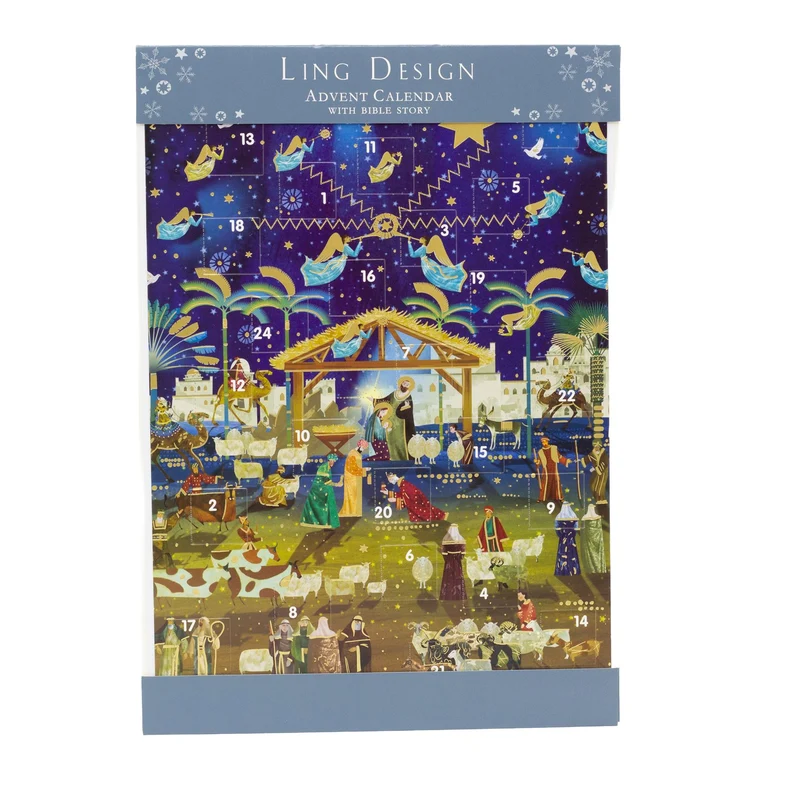 Nativity and Angels Christmas Advent Calendar | Religious Advent Calendar