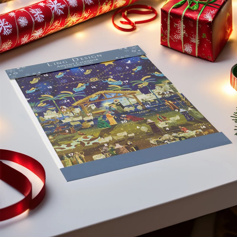 Nativity and Angels Christmas Advent Calendar | Religious Advent Calendar