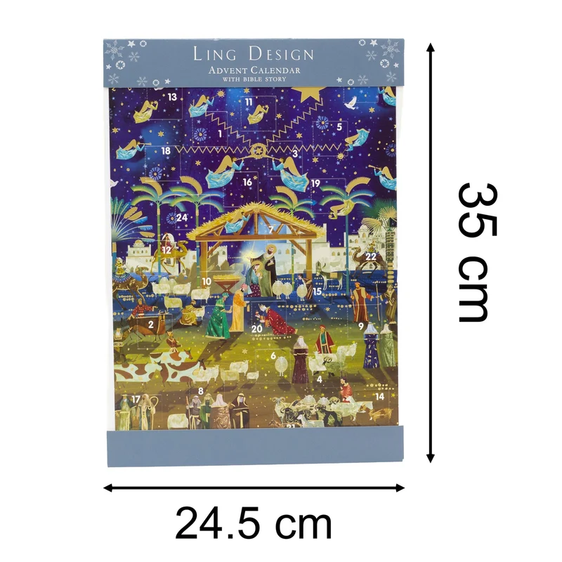 Nativity and Angels Christmas Advent Calendar | Religious Advent Calendar
