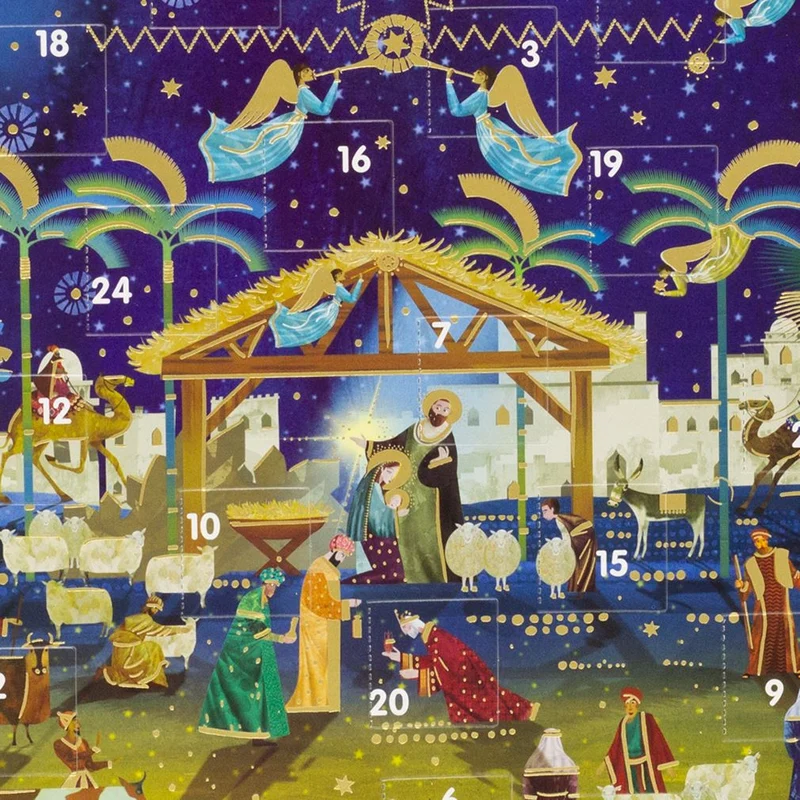 Nativity and Angels Christmas Advent Calendar | Religious Advent Calendar