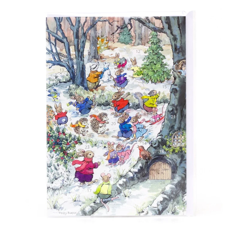 Skating Rink Advent Calendar Greetings Card | Christmas Advent Calendar - A5