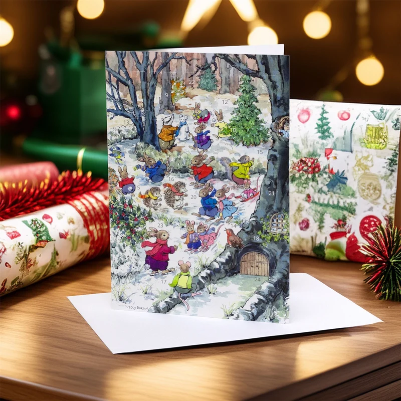 Skating Rink Advent Calendar Greetings Card | Christmas Advent Calendar - A5