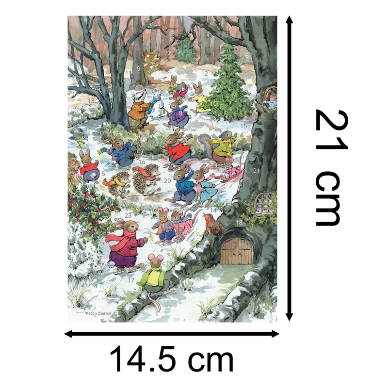 Skating Rink Advent Calendar Greetings Card | Christmas Advent Calendar - A5