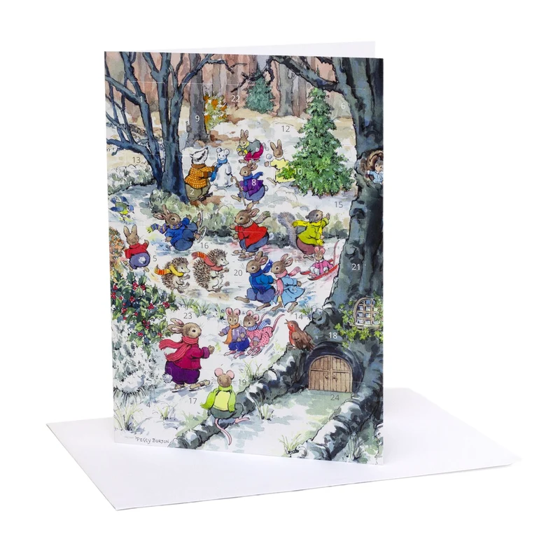 Skating Rink Advent Calendar Greetings Card | Christmas Advent Calendar - A5